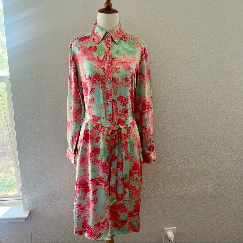 BCBG Max Azria 100% silk midi dress Size 4
